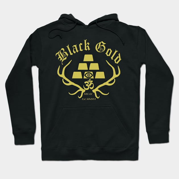 Black Gold 10 Hoodie by 6FaceArtist